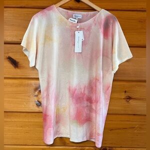 Bianco & Blu Italy Short Sleeve Knit Colorful Women’s Top L